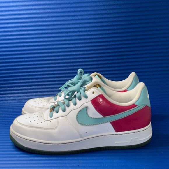 Size 11- Men’s Nike Air Force 1 Aqua/Hawaiian Gold 315122-141 RARE 2007 - Picture 2 of 8